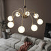 LED Modern Multi-sphere Decorative Brass Pendant Light - DWHOME