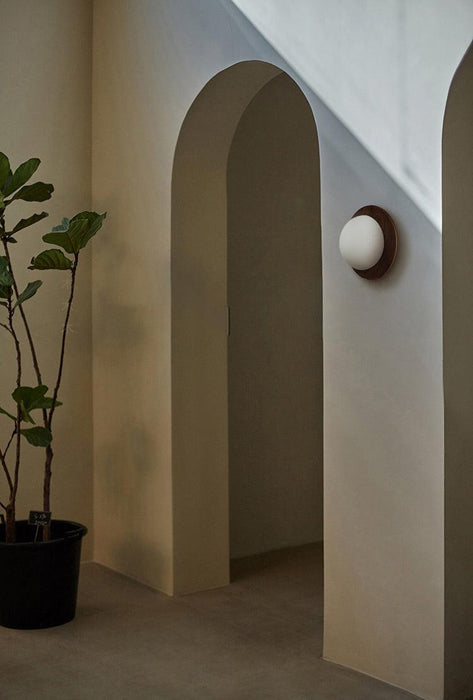 Kato Wooden Plate Japandi Wall Light - DWHOME