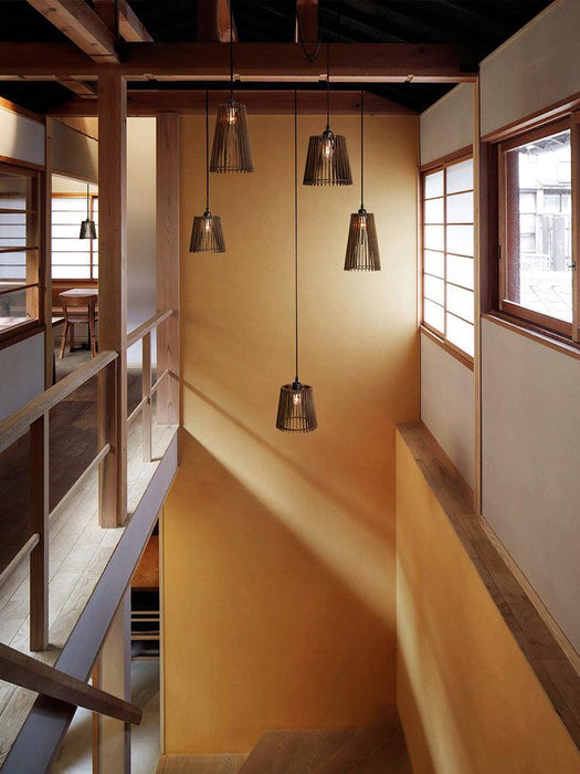 Kaho Wooden Shade Japandi Pendant Light - DWHOME