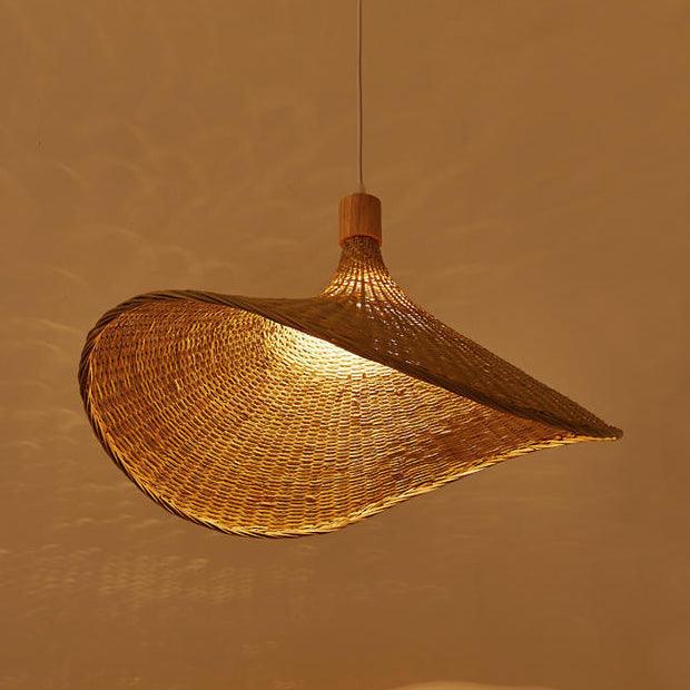 Panama Rattan Wicker Bamboo Pendant Light - DWHOME