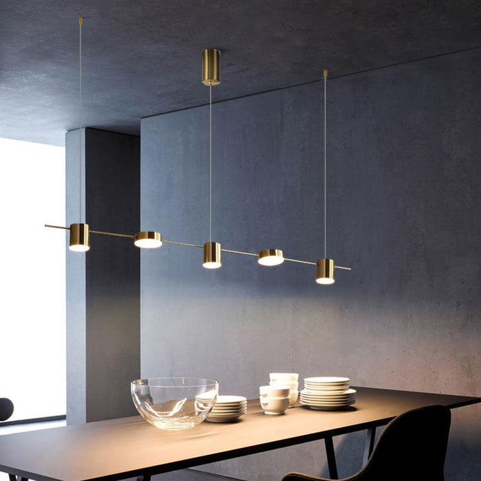 Nori Minimalist Brass Pendant Light Chandelier - DWHOME