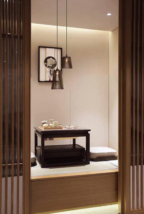 Kaho Wooden Shade Japandi Pendant Light - DWHOME