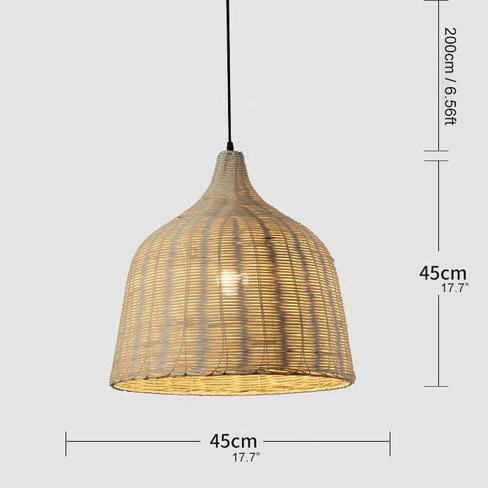 "Lampe suspendue en rotin et bambou tressé La playa - DWHOME"