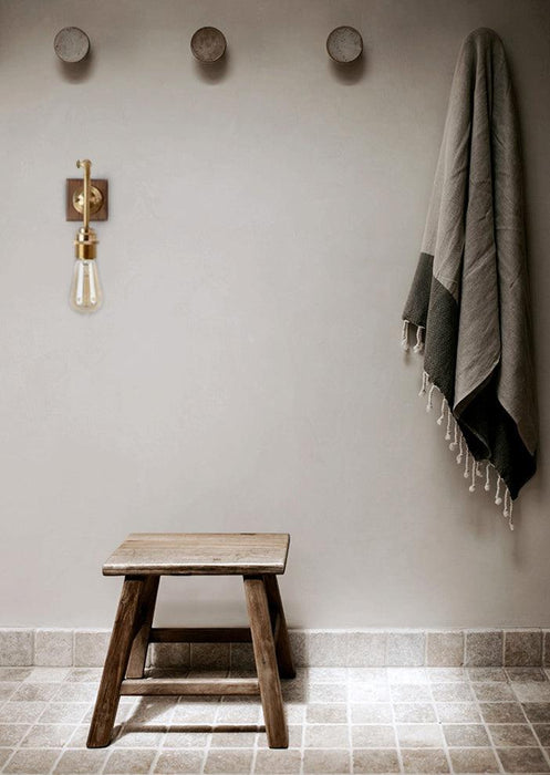 Ogilvy brushed brass & wood wall light - DWHOME