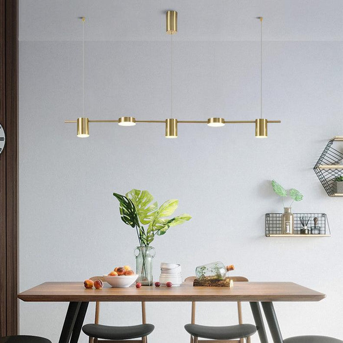 Nori Minimalist Brass Pendant Light Chandelier - DWHOME