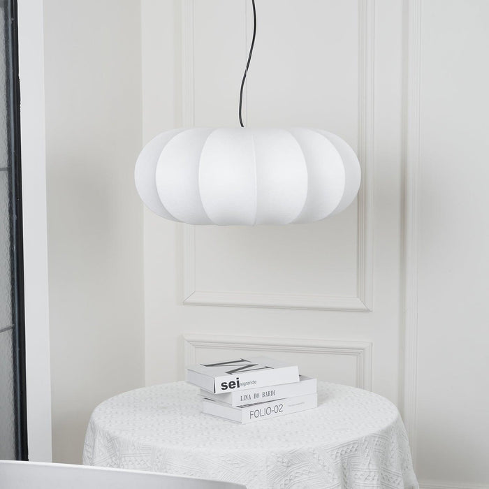Oblate Silk Pendant Lamp-DWHOME