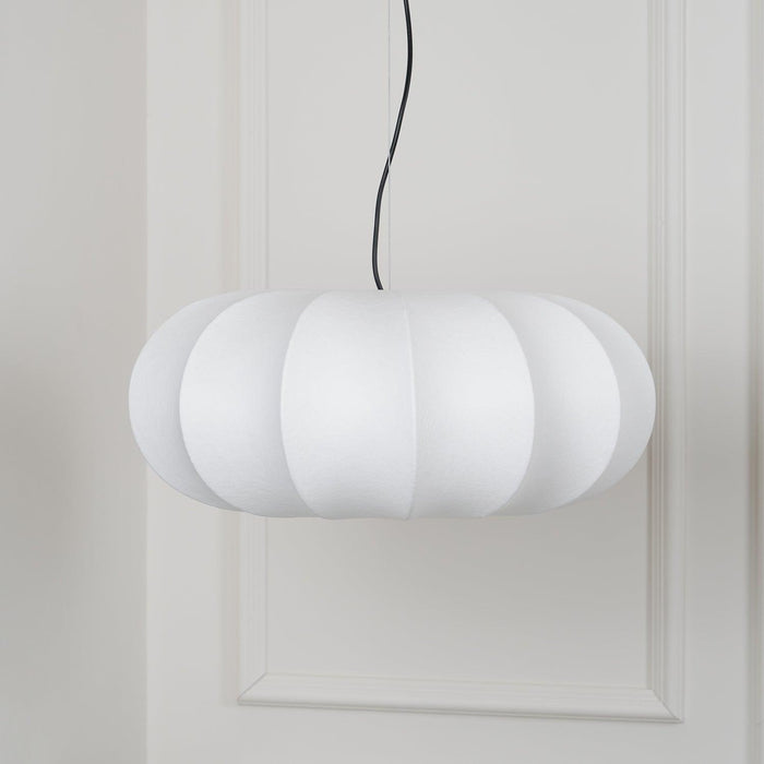 Oblate Silk Pendant Lamp-DWHOME