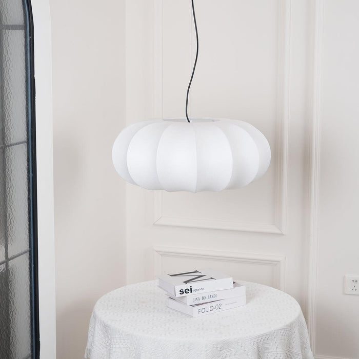 Oblate Silk Pendant Lamp-DWHOME