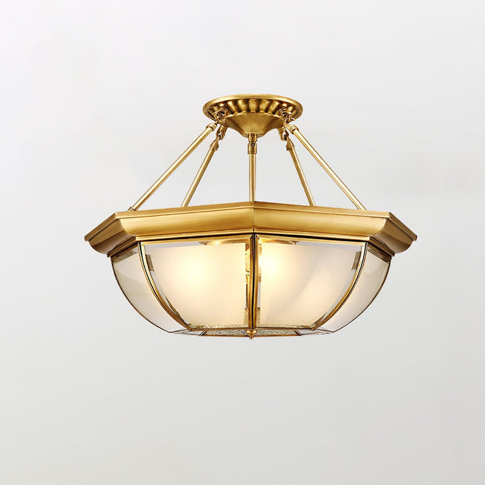 Bowl Shaped Brass Ceiling Lamp - DWHOME