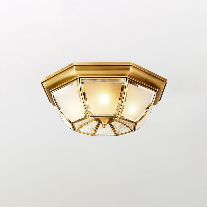 Bowl Shaped Brass Ceiling Lamp - DWHOME