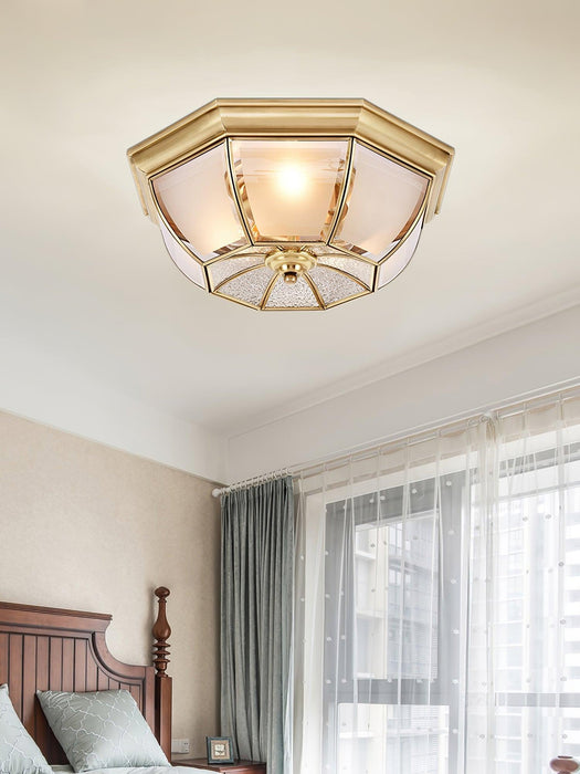 Bowl Shaped Brass Ceiling Lamp - DWHOME