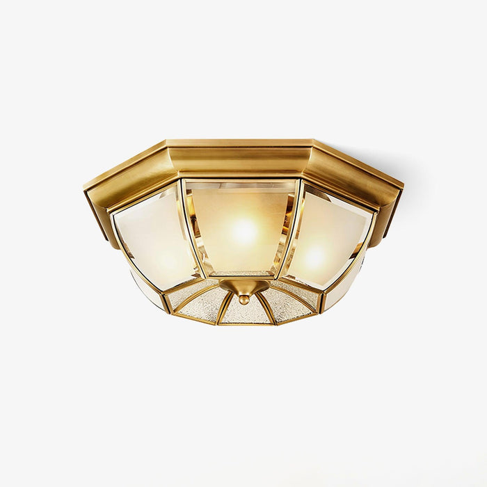 Bowl Shaped Brass Ceiling Lamp - DWHOME