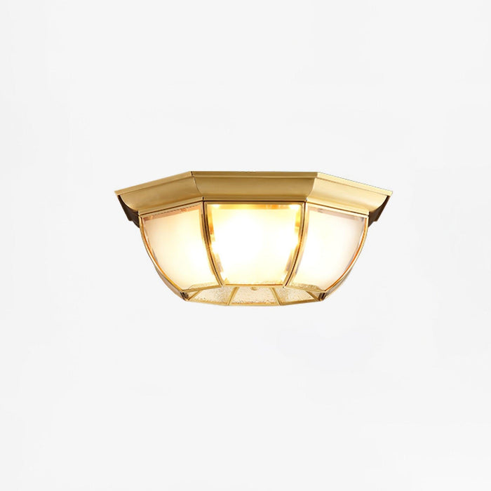 Bowl Shaped Brass Ceiling Lamp - DWHOME