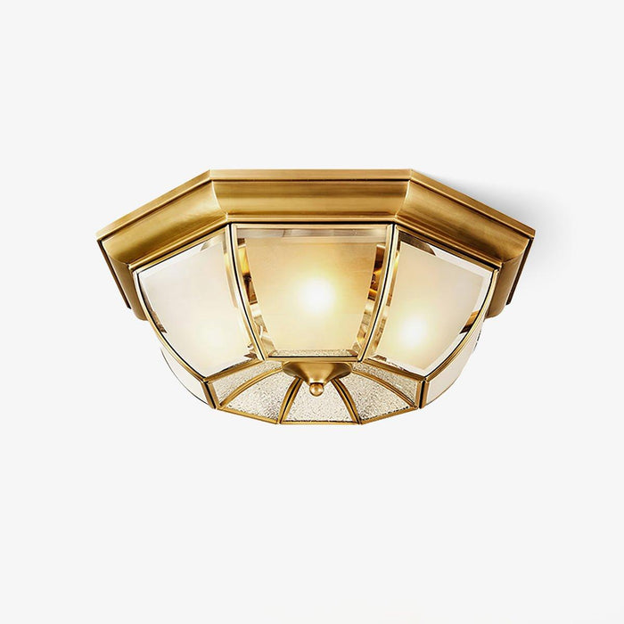 Bowl Shaped Brass Ceiling Lamp - DWHOME
