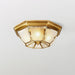 Bowl Shaped Brass Ceiling Lamp - DWHOME
