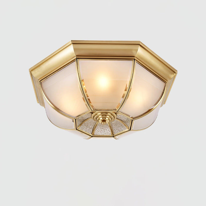 Bowl Shaped Brass Ceiling Lamp - DWHOME