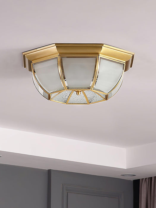 Bowl Shaped Brass Ceiling Lamp - DWHOME