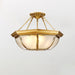 Bowl Shaped Brass Ceiling Lamp - DWHOME
