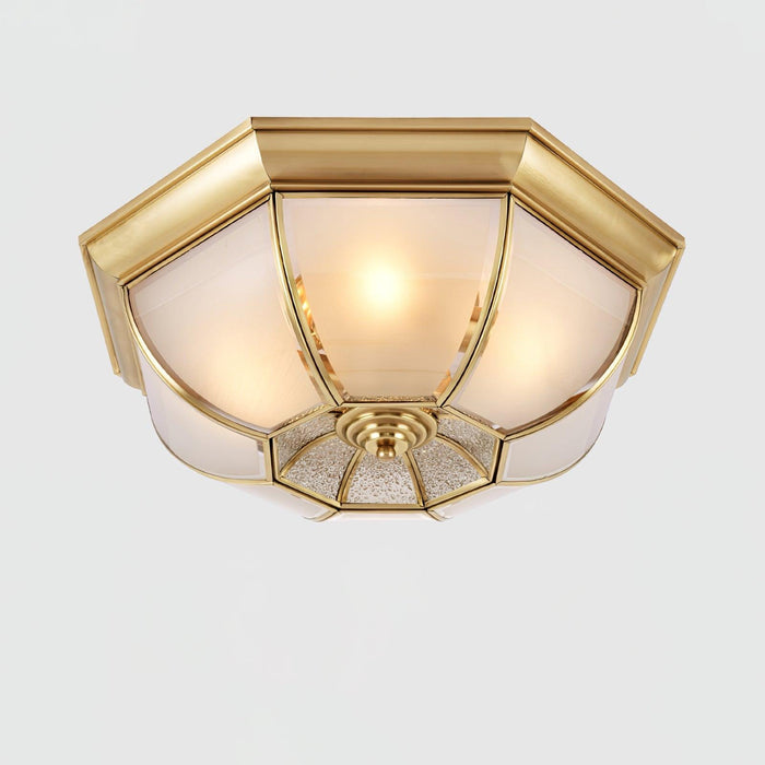 Bowl Shaped Brass Ceiling Lamp - DWHOME