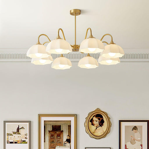 Octagonal Glass Bowl Chandelier-DWHOME