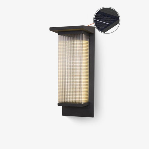 Oleron Box Outdoor Solar Wall Lamp-DWHOME