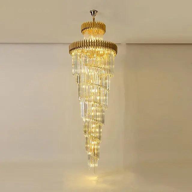Olivia Crystal Modern Stair Chandelier-DWHOME