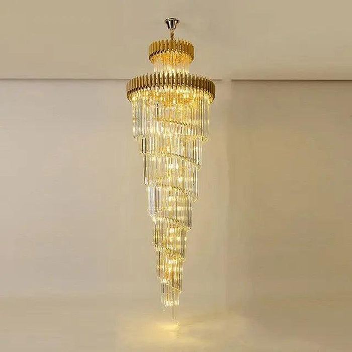 Olivia Crystal Modern Stair Chandelier-DWHOME