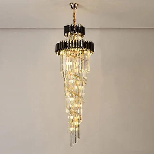 Olivia Crystal Modern Stair Chandelier-DWHOME