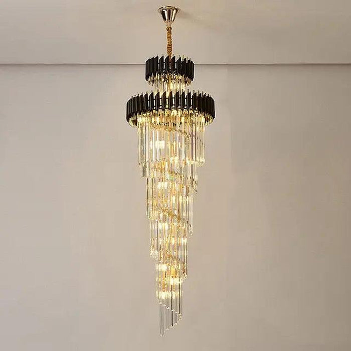 Olivia Crystal Modern Stair Chandelier-DWHOME