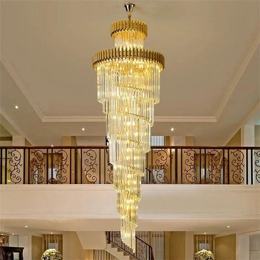 Olivia Crystal Modern Stair Chandelier-DWHOME