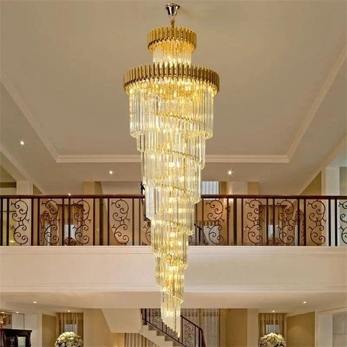 Olivia Crystal Modern Stair Chandelier-DWHOME