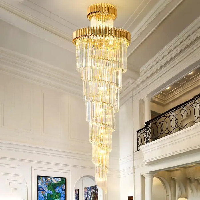 Olivia Crystal Modern Stair Chandelier-DWHOME