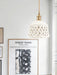 Openwork Ceramic Pendant Swag Light-DWHOME