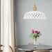 Openwork Ceramic Pendant Swag Light-DWHOME