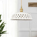Openwork Ceramic Pendant Swag Light-DWHOME