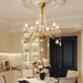 Opulent Pearl Crystal Chandelier-DWHOME
