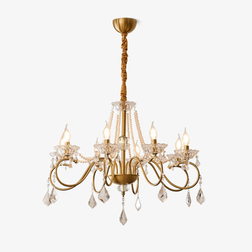 Opulent Pearl Crystal Chandelier-DWHOME