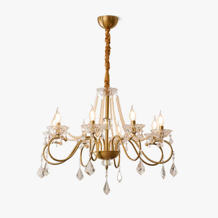 Opulent Pearl Crystal Chandelier-DWHOME
