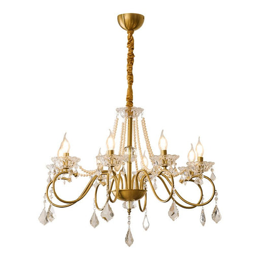 Opulent Pearl Crystal Chandelier-DWHOME