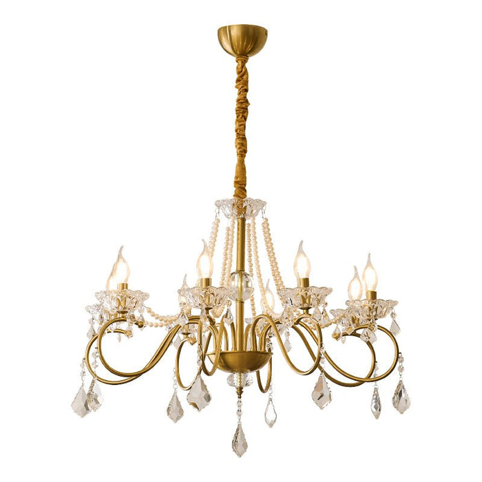 Opulent Pearl Crystal Chandelier-DWHOME