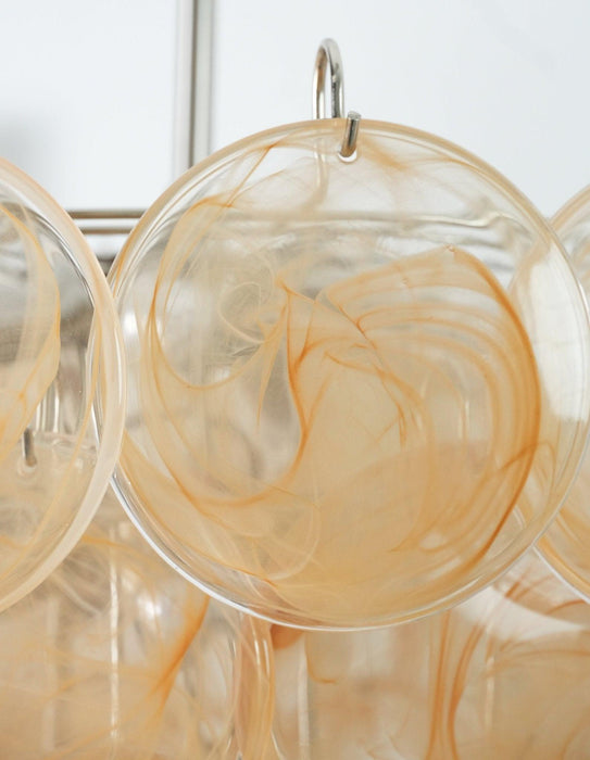 Orange Murano Disc Chandelier-DWHOME