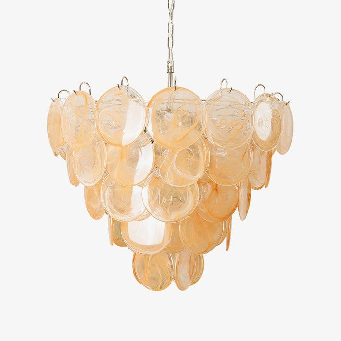Orange Murano Disc Chandelier-DWHOME