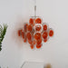 Orange Transparent Murano Disc Chandelier-DWHOME
