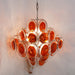 Orange Transparent Murano Disc Chandelier-DWHOME