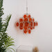 Orange Transparent Murano Disc Chandelier-DWHOME