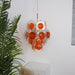 Orange Transparent Murano Disc Chandelier-DWHOME