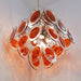 Orange Transparent Murano Disc Chandelier-DWHOME