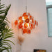 Orange Transparent Murano Disc Chandelier-DWHOME