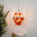 Orange Transparent Murano Disc Chandelier-DWHOME