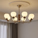 Orb Walnut Chandelier-DWHOME